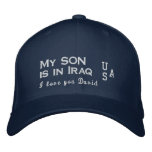 My Son is in Iraq {Customizable} Embroidered Hats