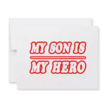 My Son Is My Hero invitations