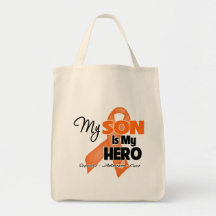 My Son is My Hero - Leukemia Tote Bags