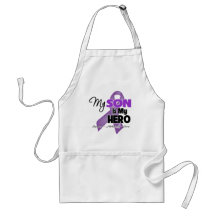 My Son is My Hero - Purple Ribbon Apron