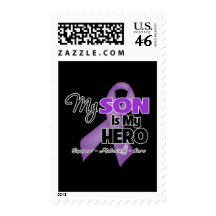My Son is My Hero - Purple Ribbon Stamps