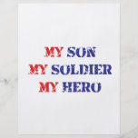 My son, my soldier, my hero custom flyer