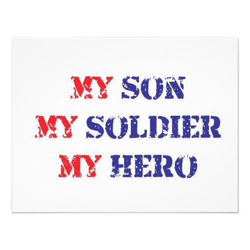 My son, my soldier, my hero custom invite