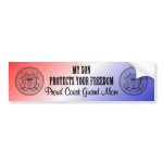 My Son Protects Your Freedom (Coast Guard Mom) Bumper Sticker