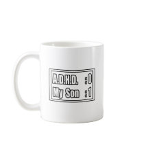 My Son's Beating A.D.H.D. (Scoreboard) Mugs