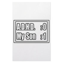 My Son's Beating A.D.H.D. (Scoreboard) Stationery Design
