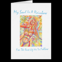 "My Soul Is A Rainbow" Affirmation Card by Victoriart "My Soul Is A Rainbow" Affirmation Card