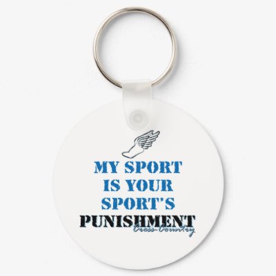 My sport is your sports punishment - CC Keychain by bbdesignsco