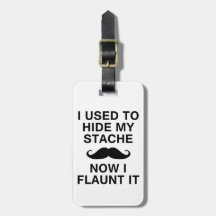 My Stache Travel Bag Tag