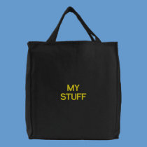 MY STUFF canvas tote bag embroidered bags