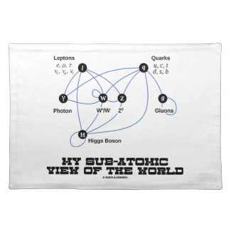My Sub-Atomic View Of The World (Higgs Boson) Place Mat