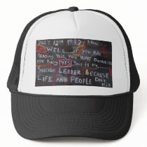 My Suicide Letter Hat by nocklist My Suicide Letter Hat