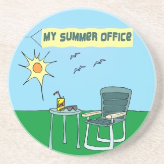 My Summer Office Coaster coaster