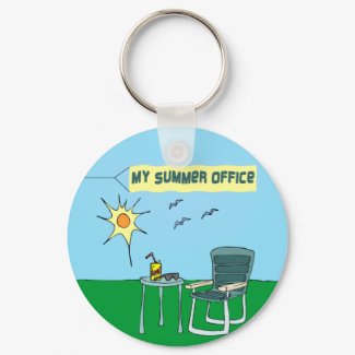 My Summer Office Keychain keychain