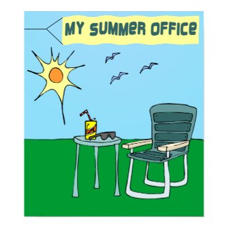 My Summer Office Poster print