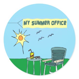 My Summer Office Sticker sticker