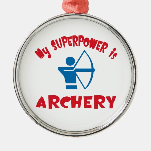 my superpower is archery round metal christmas ornament my superpower is archery round metal christmas ornament