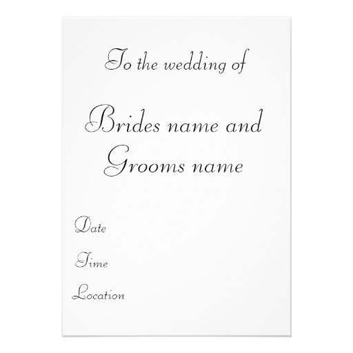 My Sweet Bunny Love Vengeance Wedding Invitation