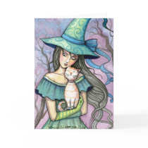 My Sweet Tabby Witch Cat Card Notecard by robmolily My Sweet Tabby Witch Cat Card Notecard
