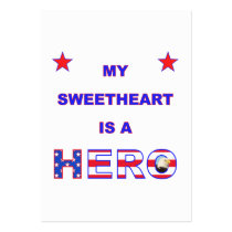My Sweetheart Is A Hero business cards