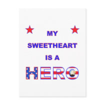 My Sweetheart Is A Hero Post Card