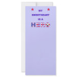 My Sweetheart Is A Hero Custom Rack Card
