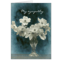 My Sympathy: Dogwood Blossoms Large and Small Greeting Cards