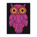 My$t Owl Midnight Postcard