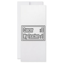 My Teacher Beat Cancer (Scoreboard) Custom Rack Card