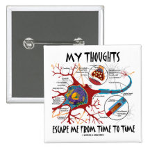 My Thoughts Escape Me From Time To Time Buttons