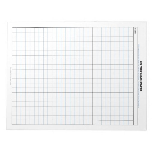 My Tidy Math Paper Notepad from Zazzle.com