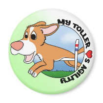 My Toller Loves Agility Magnet by MenagerieMayhem My Toller Loves Agility Magnet