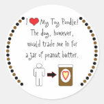 My Toy Poodle Loves Peanut Butter Stickers
