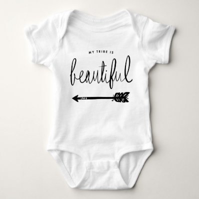 My Tribe Is Beautiful Stylish Hand-Lettered Infant Creeper