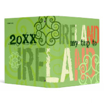 "My Trip to Ireland" Irish Flag Celtic Binder