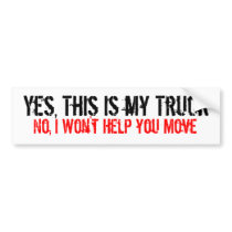 My Truck Bumper Sticker