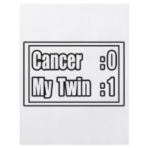 My Twin Beat Cancer (Scoreboard) Personalized Flyer