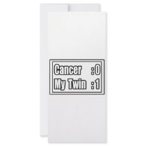 My Twin Beat Cancer (Scoreboard) Rack Card Design