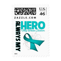 My Twin Sister Always My Hero - Ovarian Cancer Postage