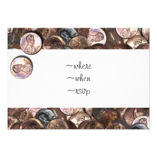 My Two Cents Worth Personalized Invites