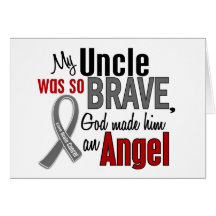 My Uncle Is An Angel 1 Brain Cancer Greeting Card
