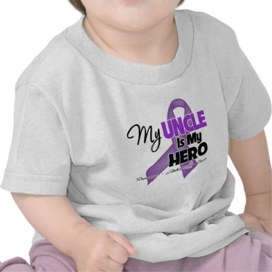 My Uncle is My Hero - Purple Ribbon Tshirts