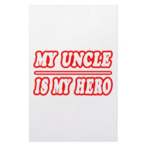 My Uncle Is My Hero Stationery Design