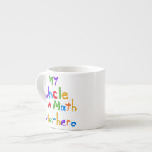 My Uncle Math Superhero T-shirts and Gifts Espresso Mugs