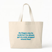 My Uncle's Wrapped (Blue) Tote Bags