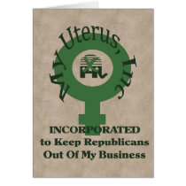 My Uterus, Inc Greeting Card