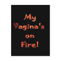 My Vagina's on Fire! postcards