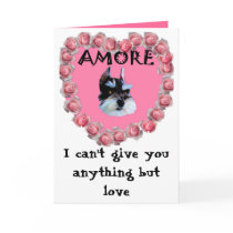 My Valentine Amore, I can't give you anything but  cards