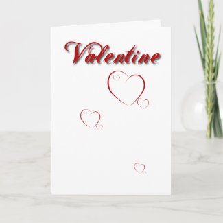 My Valentine with Red Hearts card
