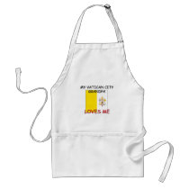 My Vatican City Grandpa Loves Me aprons